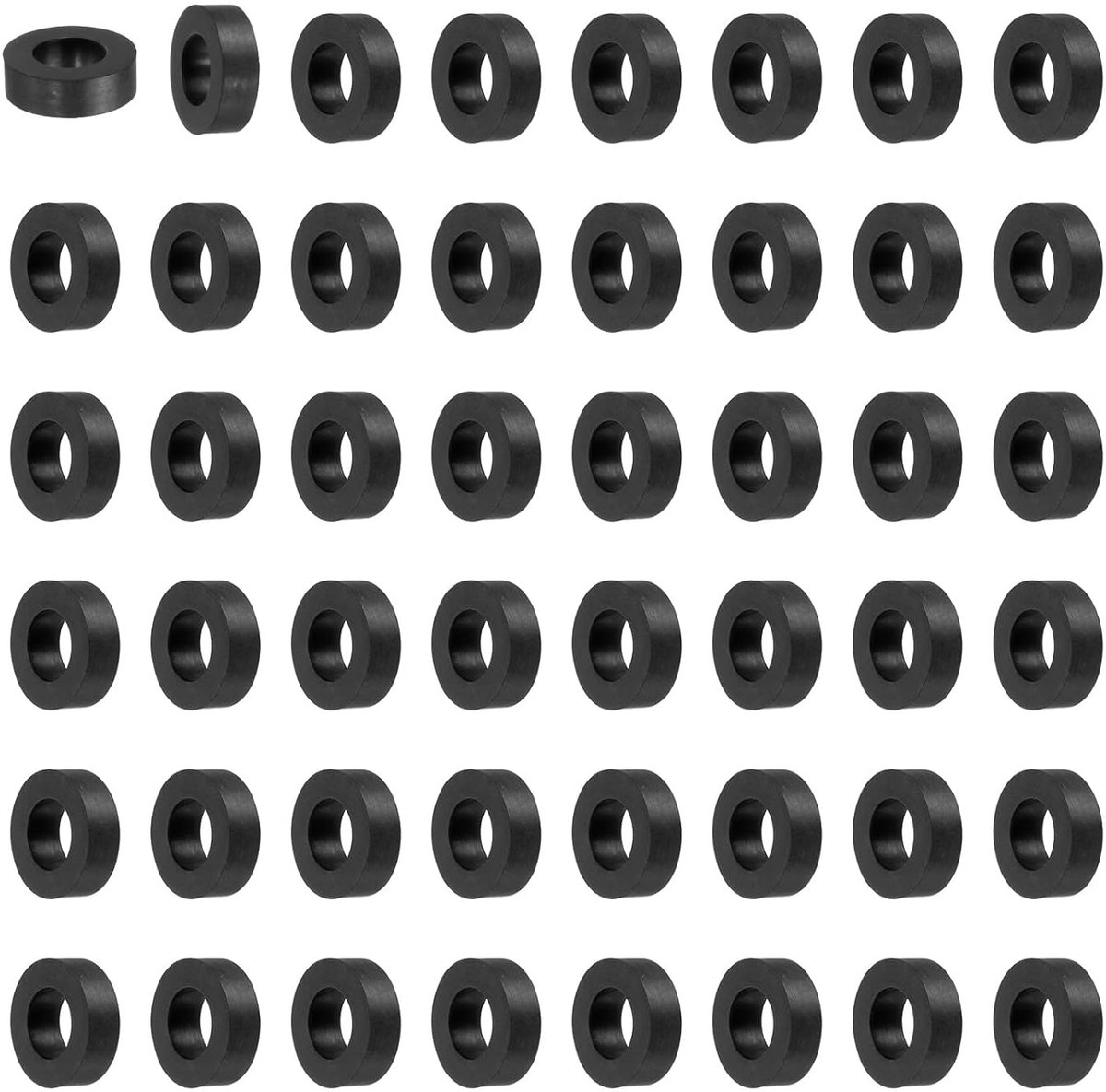 84 stuks rubberen onderlegschijven rubberspacers afstandshulzen 13mm buitendiameter 5mm binnendiameter 6mm dikte ronde rubberen bussen dikke rubberen schijven voor huis auto accessoires