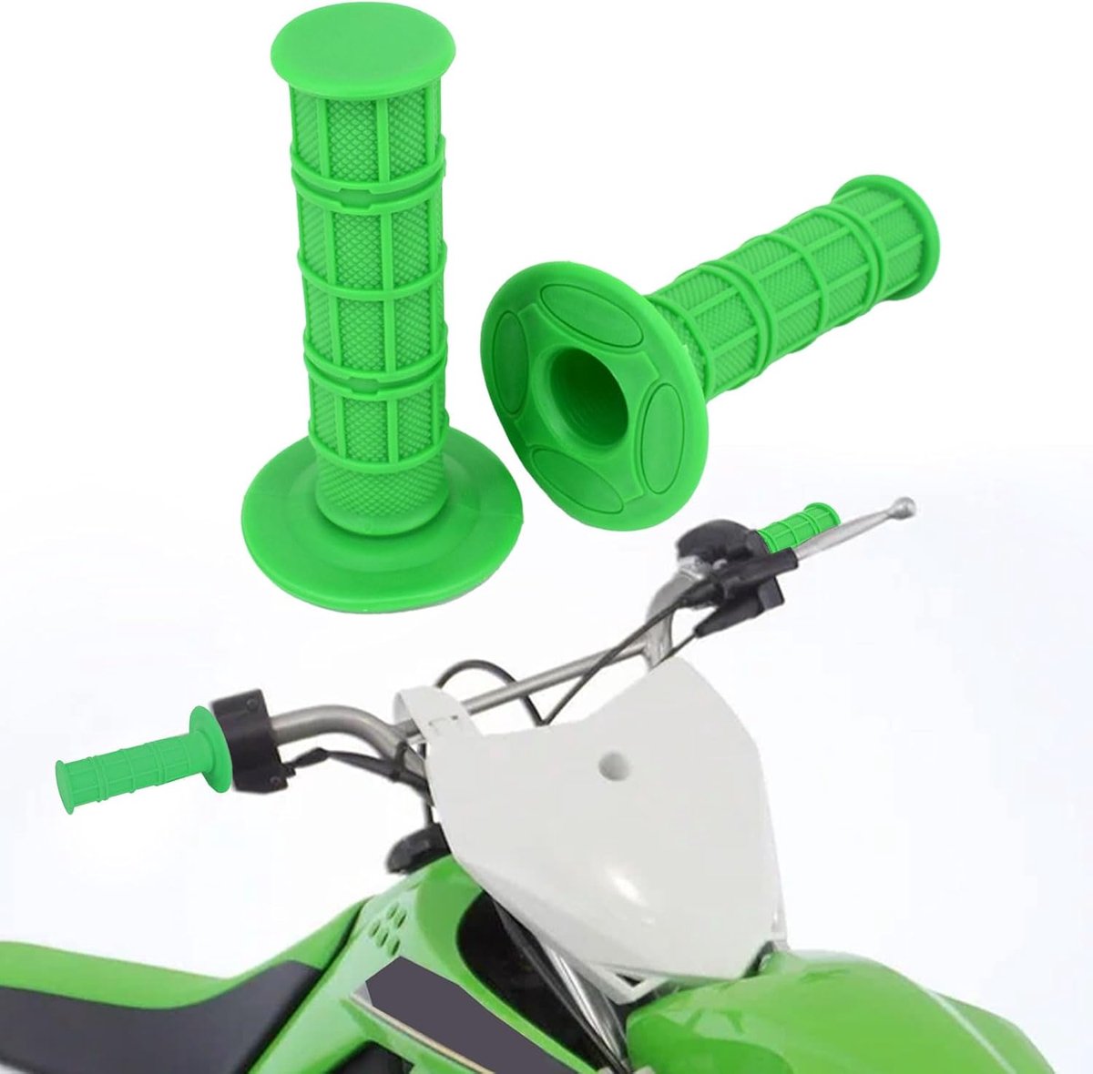 Handgrepen 22mm universeel voor Kawasaki KX KLX, pitbike en scooter | Geschikt voor Kawasaki KX/KLX 85-450CC, universele 22mm motorhandgrepen voor dirtbike, pitbike, quad en scooter