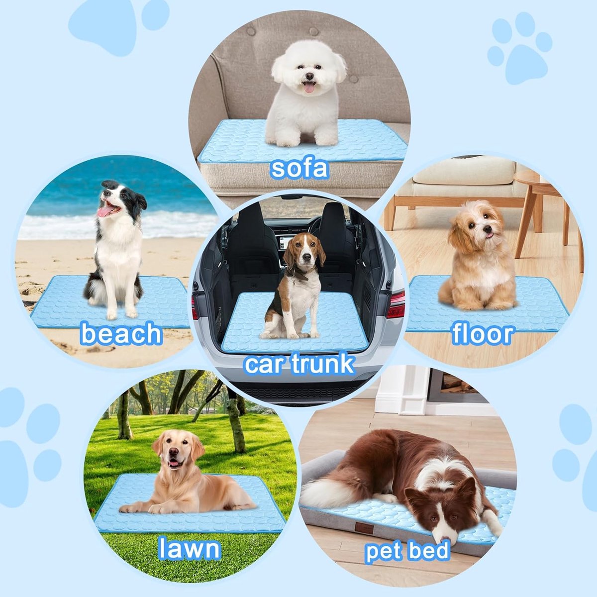 Koelmat Voor Honden, Zelfkoelende Koeldeken Voor Katten En Honden, Koelmat Voor Honden Zonder Gel, Ideaal Voor Thuis, Onderweg Of In De Auto