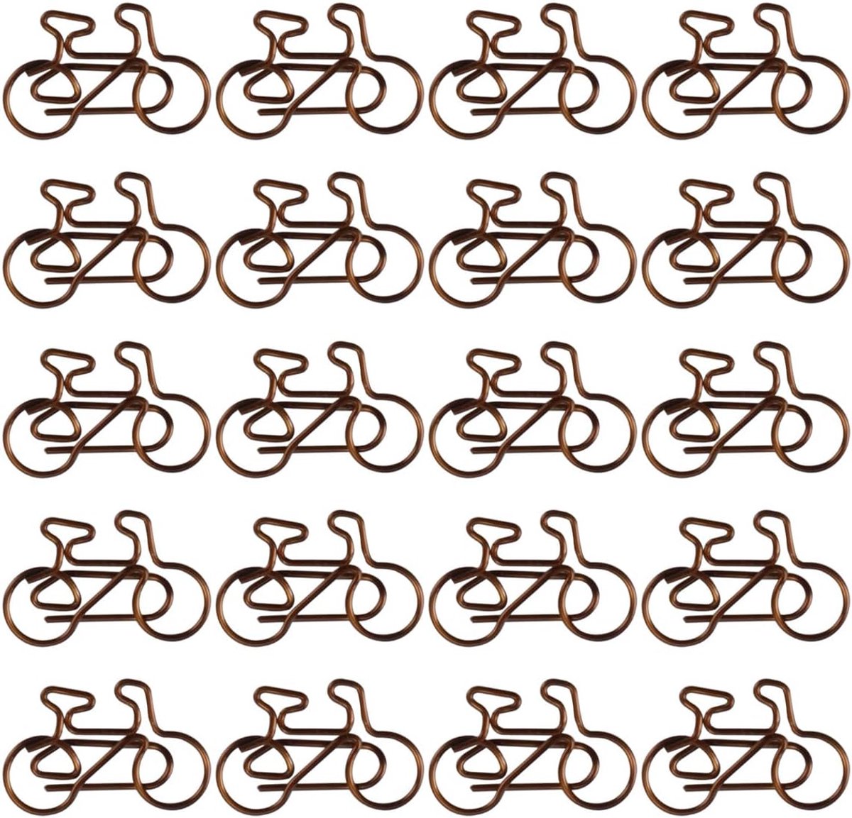 20 Paperclips van metaal, geschikt voor het bevestigen van papier, decoratieve projecten of het sluiten van zakken.