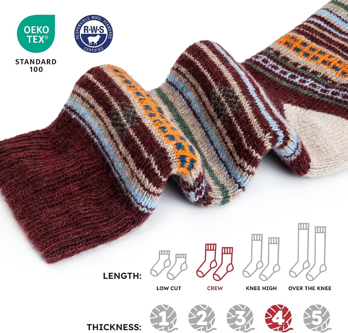 Sokken voor Mannen & Vrouwen, Wintersokken, Warme Sokken