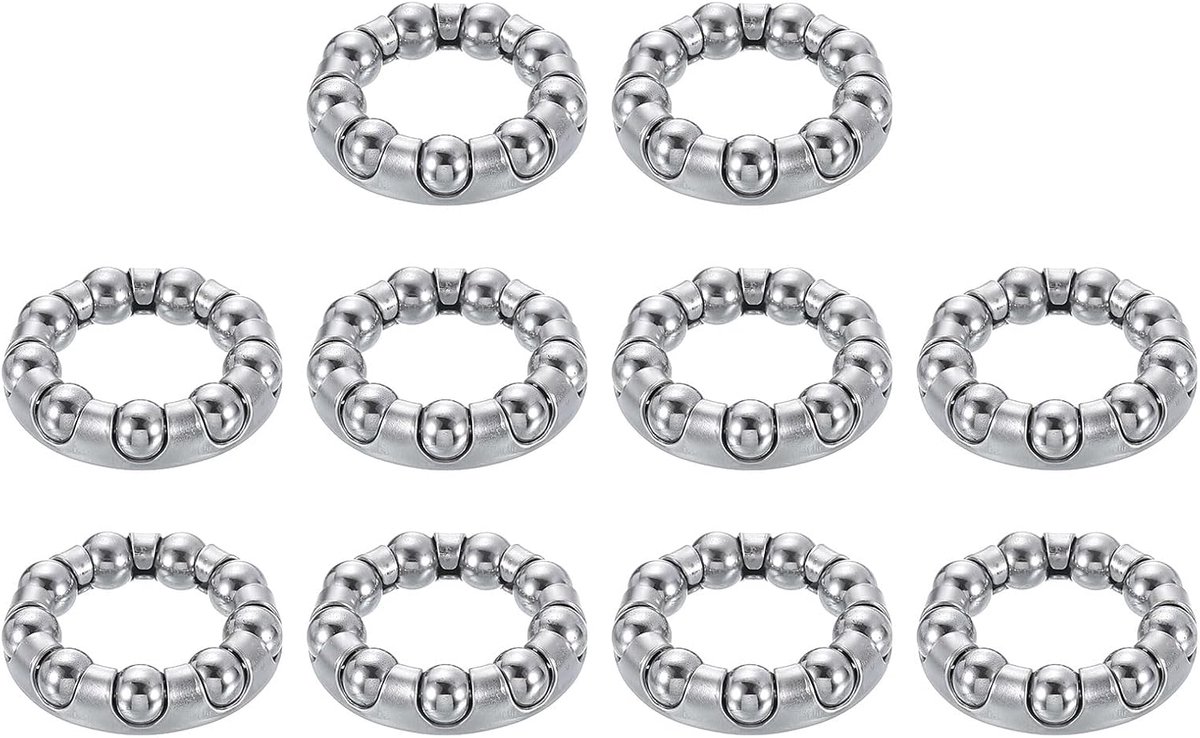 Fietsslinger kogellagers 1/4 inch (6,35 mm) x 9 kogels, 10 stuks reservekogellagers voor trapas fietsframe-lagers, reparatie