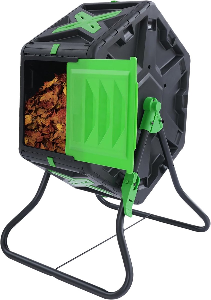 compostbak voor de tuin, draaicompostbak, roterende compostbak, eenkamer-compostbak, voor compostering in tuinen, op balkons, terrassen, in keukens, magazijnen enz.