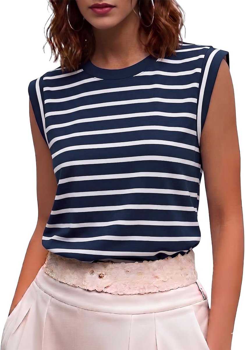 Dames Tanktops Ronde Hals Basic Mouwloos T-shirt Dmaes Casual Losse Pasvorm Top Elegante Blousetop