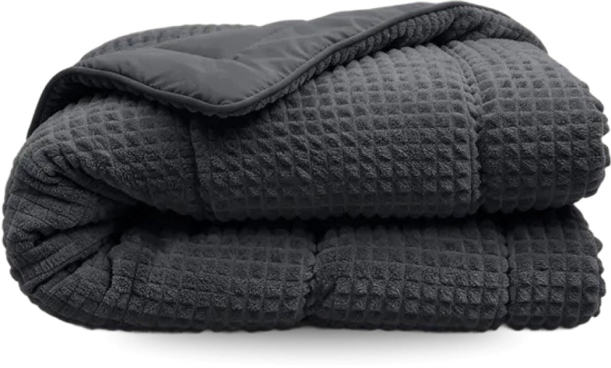 Zelesta Special Teddy Check Dekbed - Antraciet 200x200cm