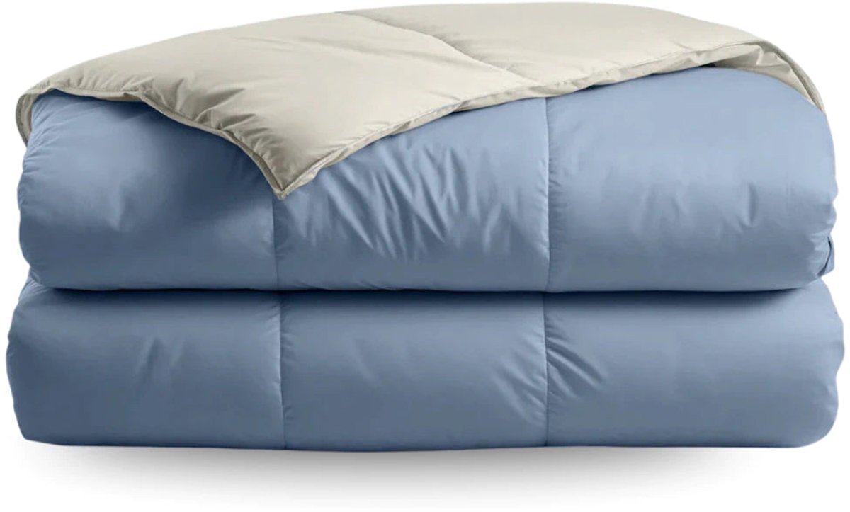 Zelesta Deluxe Duo Percale Katoen Zomerdekbed - Droomblauw & Crème 160x220cm Dream Blue & Cream