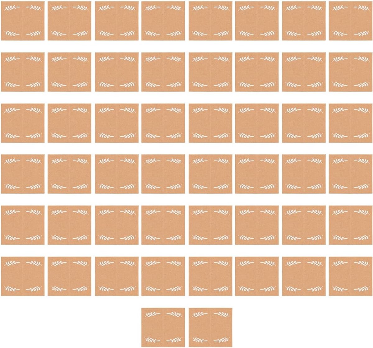 50 Stuks Bruine Bruiloft Naam Plaatskaarten Voor Tafelschikking Kraft Bruiloft Plaatskaart Voor Verjaardag Diner Feestdecoratie