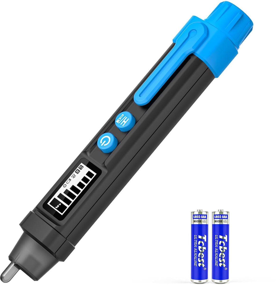 Spanningstester contactloos, 12V-1000V / 48V-1000V Non-Contact Voltage Tester, Spanningstester Pen Indicator licht met NCV, Zaklamp, Zoemer Alarm, Testen van stroom- / neutrale draden