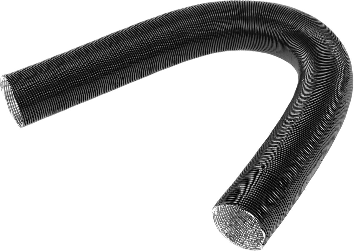1 Stuk Auto Verwarmingsbuis 25Mm Binnendiameter 50Cm Maximale Lengte Verwarmingsslang Auto Truck Rv Bus Bestelwagen Boot Aluminiumfolie Zwart | Universeel voor Auto Vrachtwagen RV Bus Van Boot, Aluminium Folie, Zwart