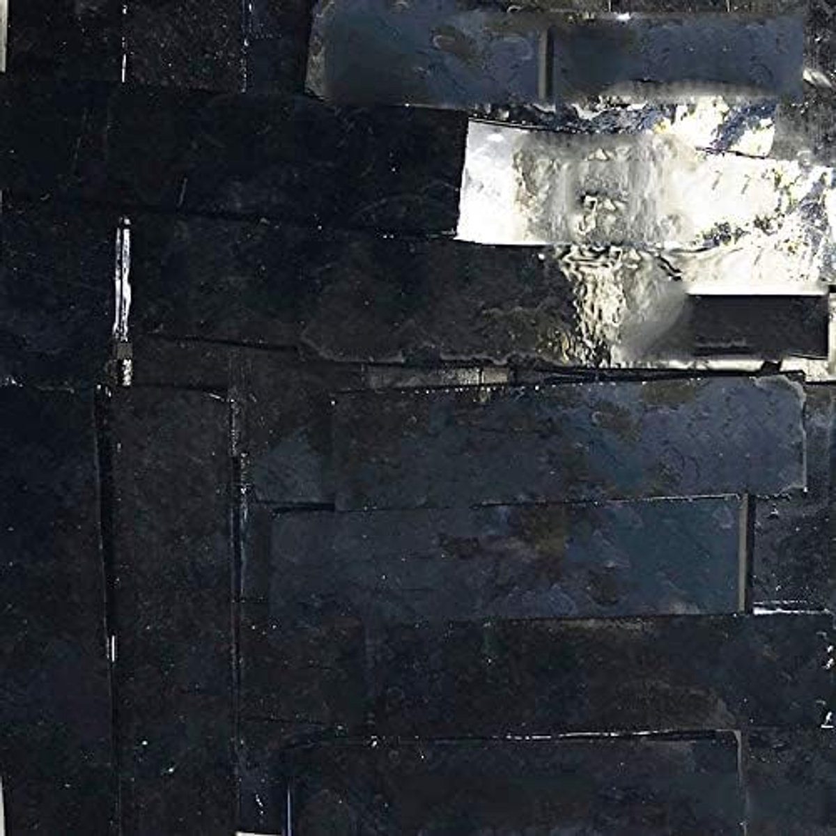 1 X 4 cm gekleurde glasstrip, DIY glasmozaïek voor hobby's, DIY knutselen, borden, fotolijsten, bloempotten, handgemaakte sieraden 200g (zwart)