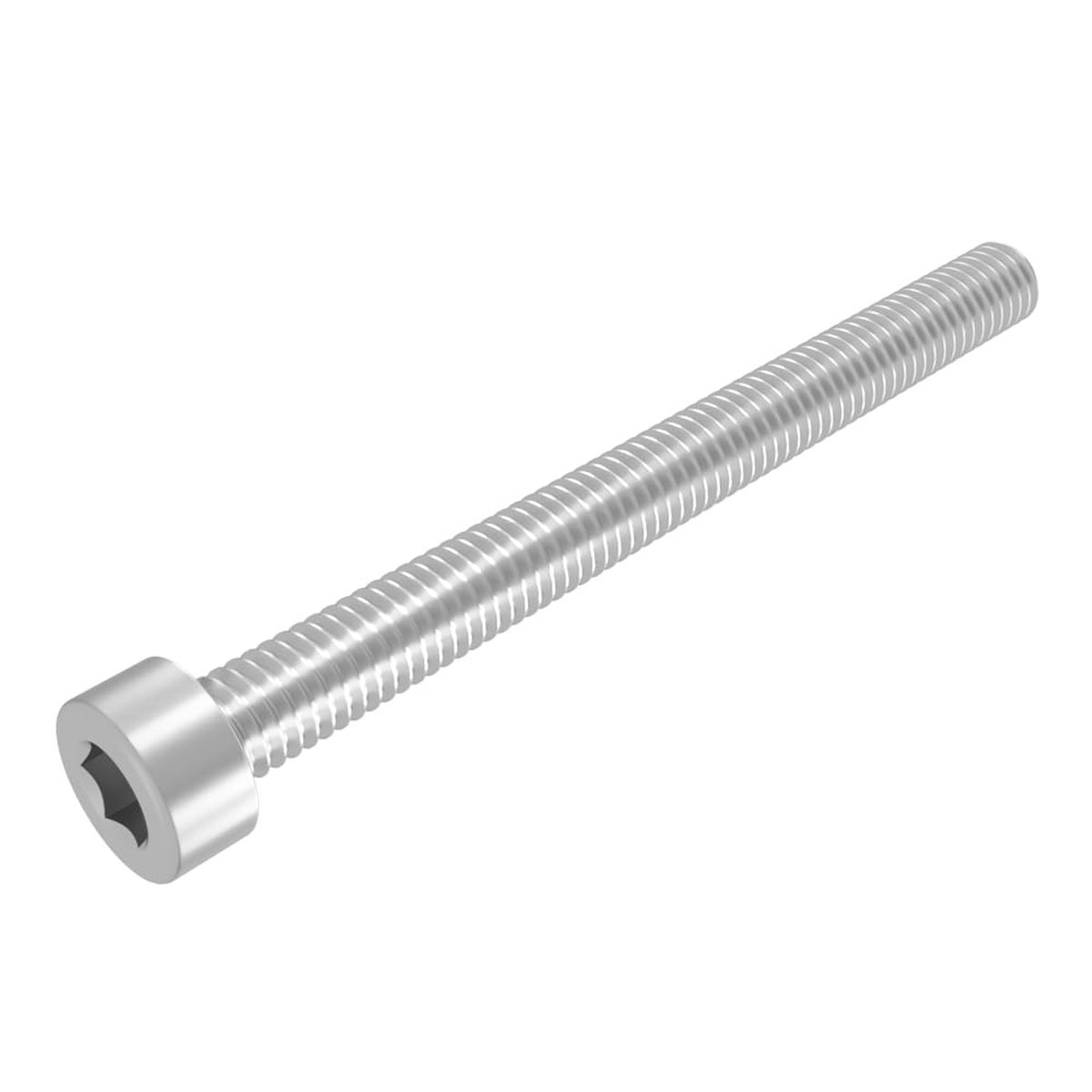 Cilinderschroef M2,5 x 35 mm, roestvrij staal V2A VA A2, DIN 912 / ISO 4762, binnenzeskant, volledige schroefdraad, 20 stuks