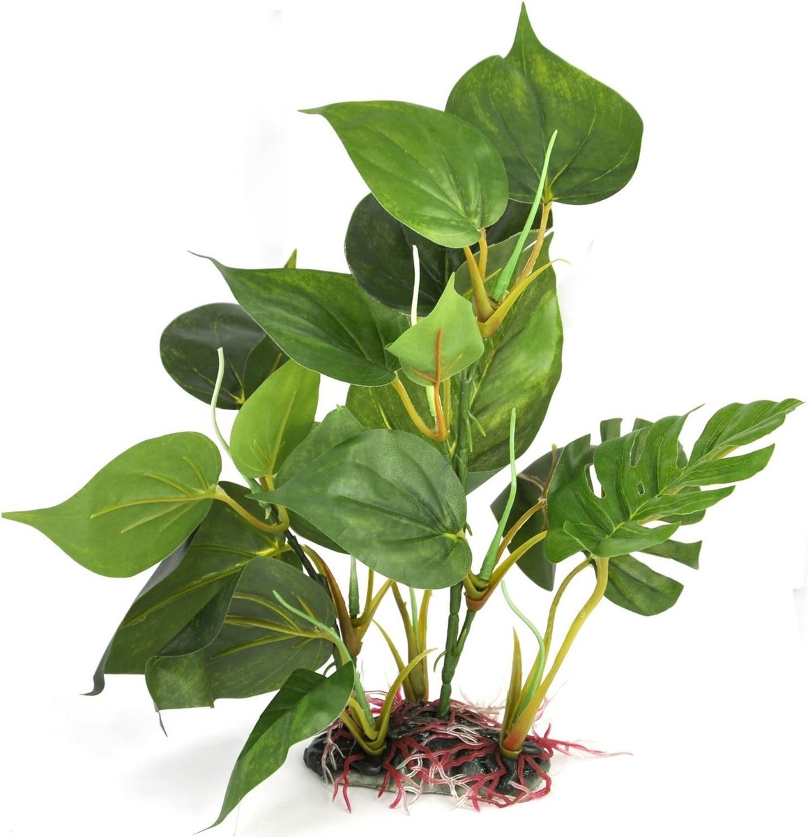 20 cm, kunstaquariumplant met realistische look, ornament voor groene decoratie, aquarium