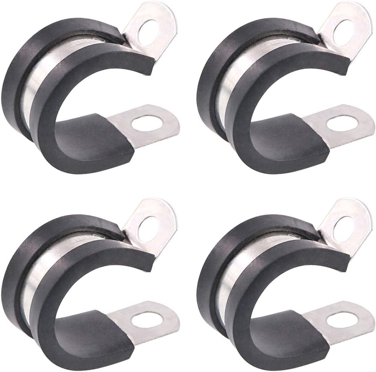 20Pcs 3/4" (20mm) Kabelklem Rubber Draadklemmen Rvs Rubber Gedempte Geïsoleerde Klemmen