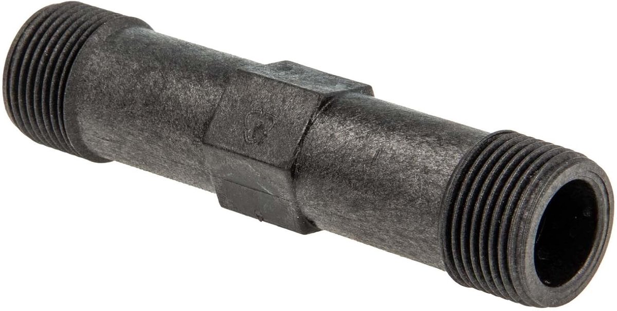 tecuro Passstuk 3/4 inch (DN15) x 110 mm voor watermeter warmtehoeveelheidmeter - kunststof zwart