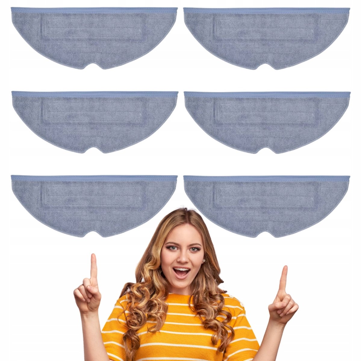 AreoSe - Dweilpads voor Roborock S7 / S7 max / S7 Plus/ S8 - 6 stuks