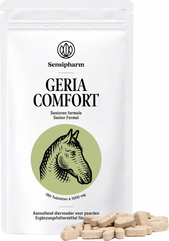 Sensipharm® Geria Comfort Paard - Senioren Supplement voor Oudere Paarden - 180 Tabl. Sensipharm® Geria Comfort Paard - Senioren Supplement voor Oudere Paarden - 180 Tabl.