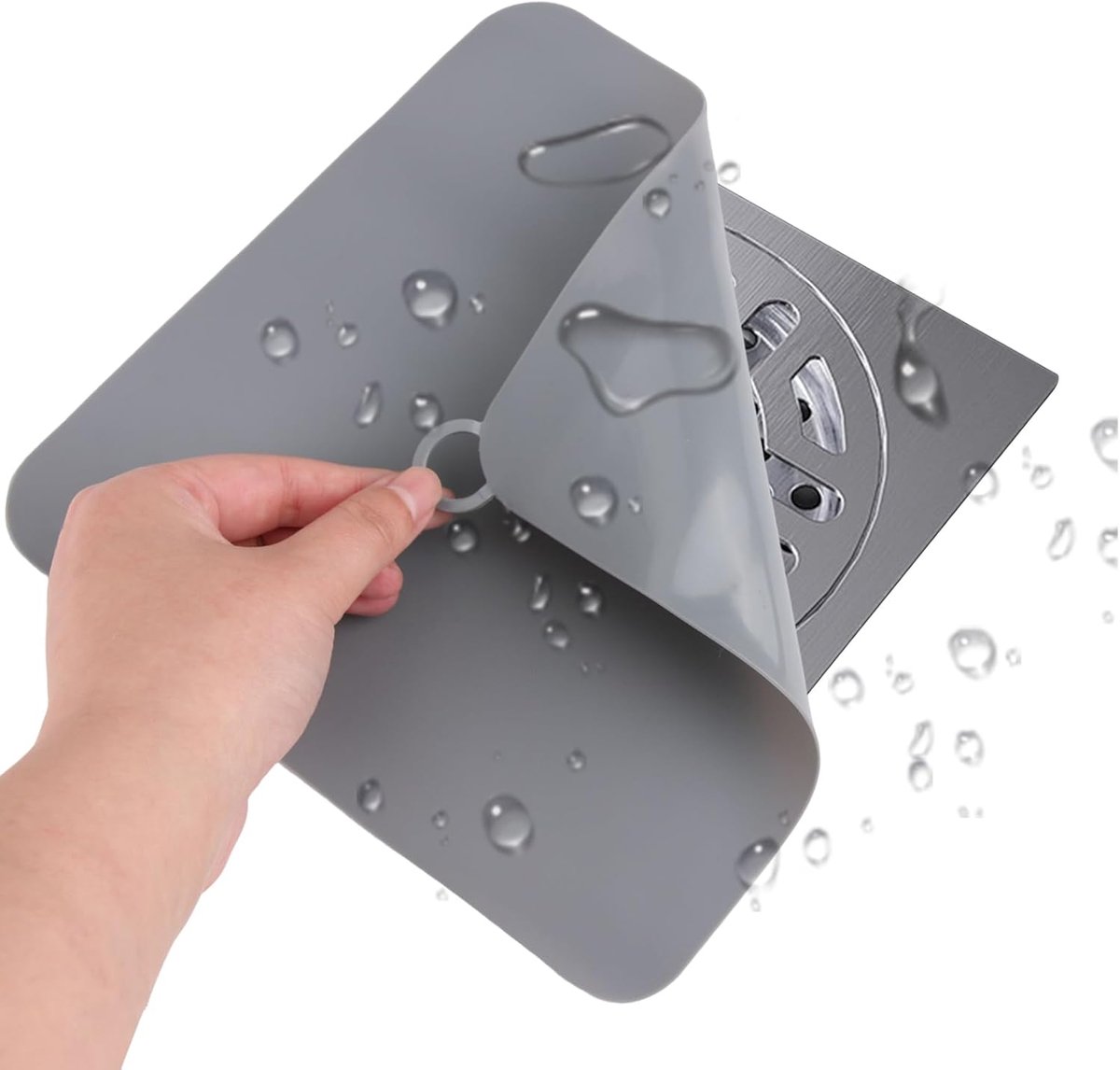 2-delige siliconen voor badkamer en keuken, perfect voor het voorkomen van geuren en hygiëne (grijs)