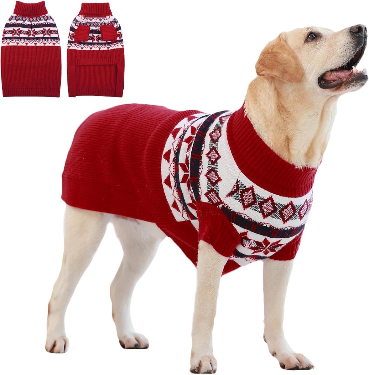 Extra grote hondentrui, XXXXXL, hondentrui, maat hond, 5XL rolkraag, gebreide hondentrui, winterkleding, hondentrui voor Dobermann, Duitse hond, XXXXX-Large