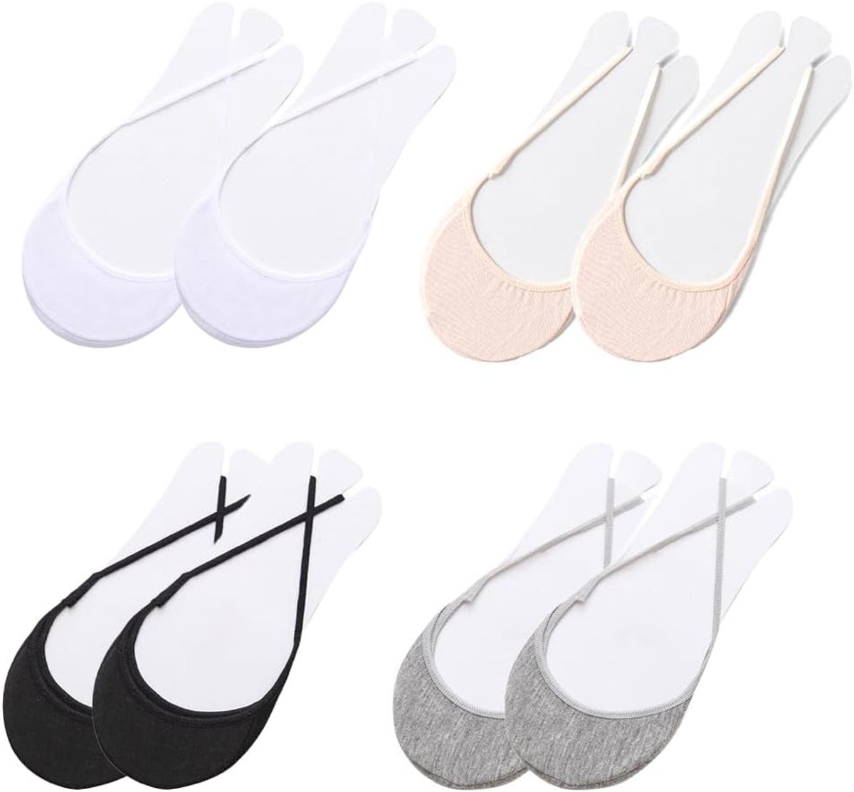 Sokken voor dames, damessokken, No Show ballerina-sokken, ademend, halfhoge sokken voor slingback hakken