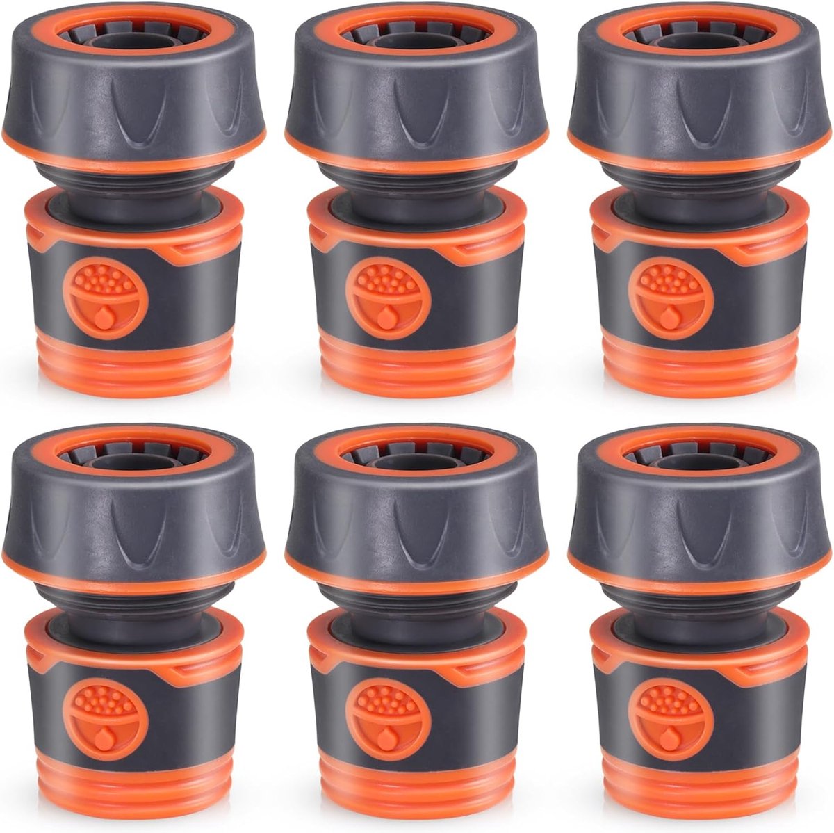 6 stuks slangkoppelingen, 3/4 inch, robuuste kraanverbindingsset, slangaansluiting voor tuingereedschap, landbouw, gazon, tuinirrigatiesysteem
