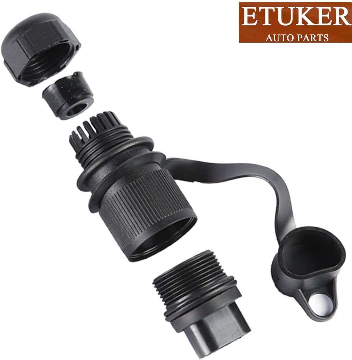 2x3 Pin Trailer Plugs en 1x3 Pin Trailer Socket, 12-24V 3pin Trailer Plug Socket met Platte Terminals voor Landbouwmachines