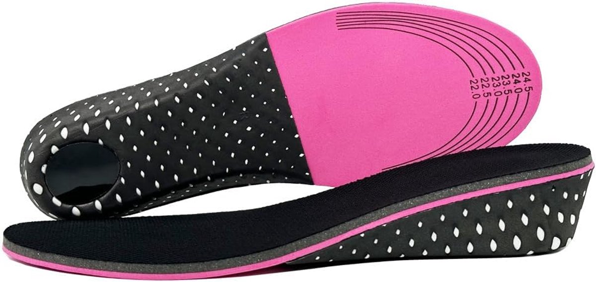 inlegzolen (Pink EU(34-40), 3cm) | Ademend, Anti-slip, Schokabsorptie, Comfortabel Hoogte Toename Inlegzolen