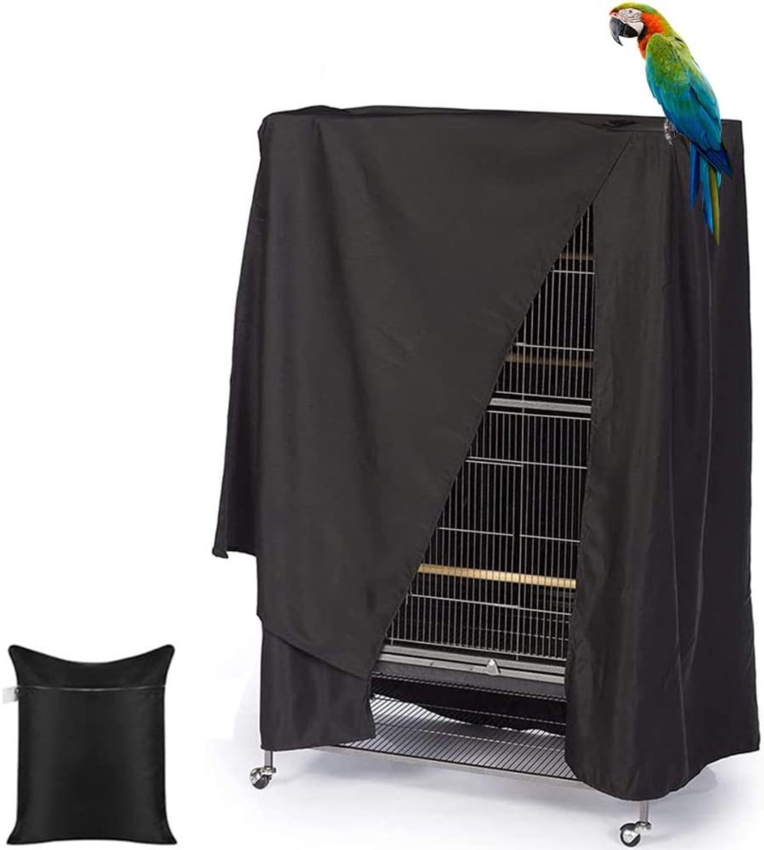 Vogelkooi-afdekking, waterdicht, zon, uv-bescherming, vierkant, voor vogels, papegaaien, vogelkooien, afdekkingen voor een goede nacht, 89,9 x 63,5 x 119,4 cm