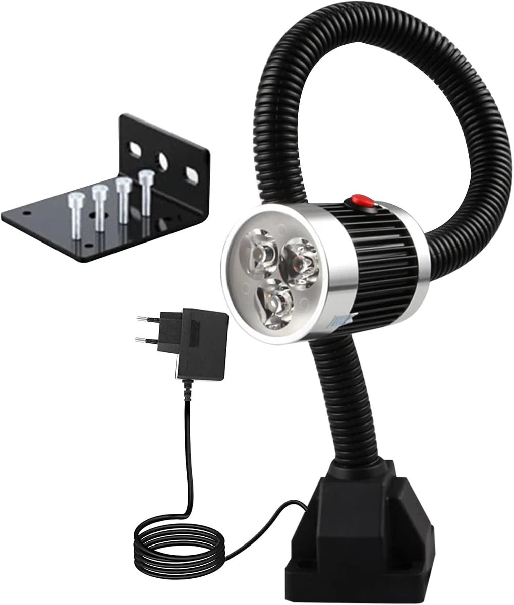 zwanenhals licht, 900 lumen led-werklamp met vaste basis voor draaimachine, CNC-freesboormachine, naaimachine, industriële werkbank, handwerk, verlichting, gereedschap, machinelamp