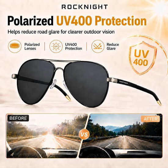 Gepolariseerde Aviator Zonnebril voor Mannen Vrouwen UV400 Metalen Frame Platte Top Rijden Outdoor Shades Lichtgewicht 58mm — afbeelding 2