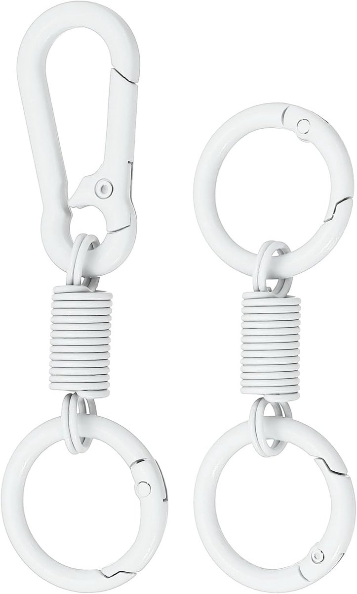 Sleutelhanger Clips met O-ringen, Quick Release Sleutelhanger Ringen Lente Dubbele Ring Sleutelhanger Houder Lente Snap Haak Organizer voor Autosleutels, Rugzak, Vrouwen, Man