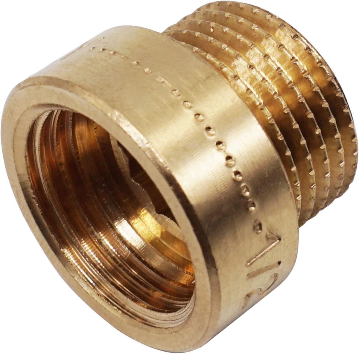 (2 stuks) Uitbreiding van de pijpdraad 1/2", buitendraad en binnendraad verlenging 10 mm, messing buismontage, BSP schroefdraad