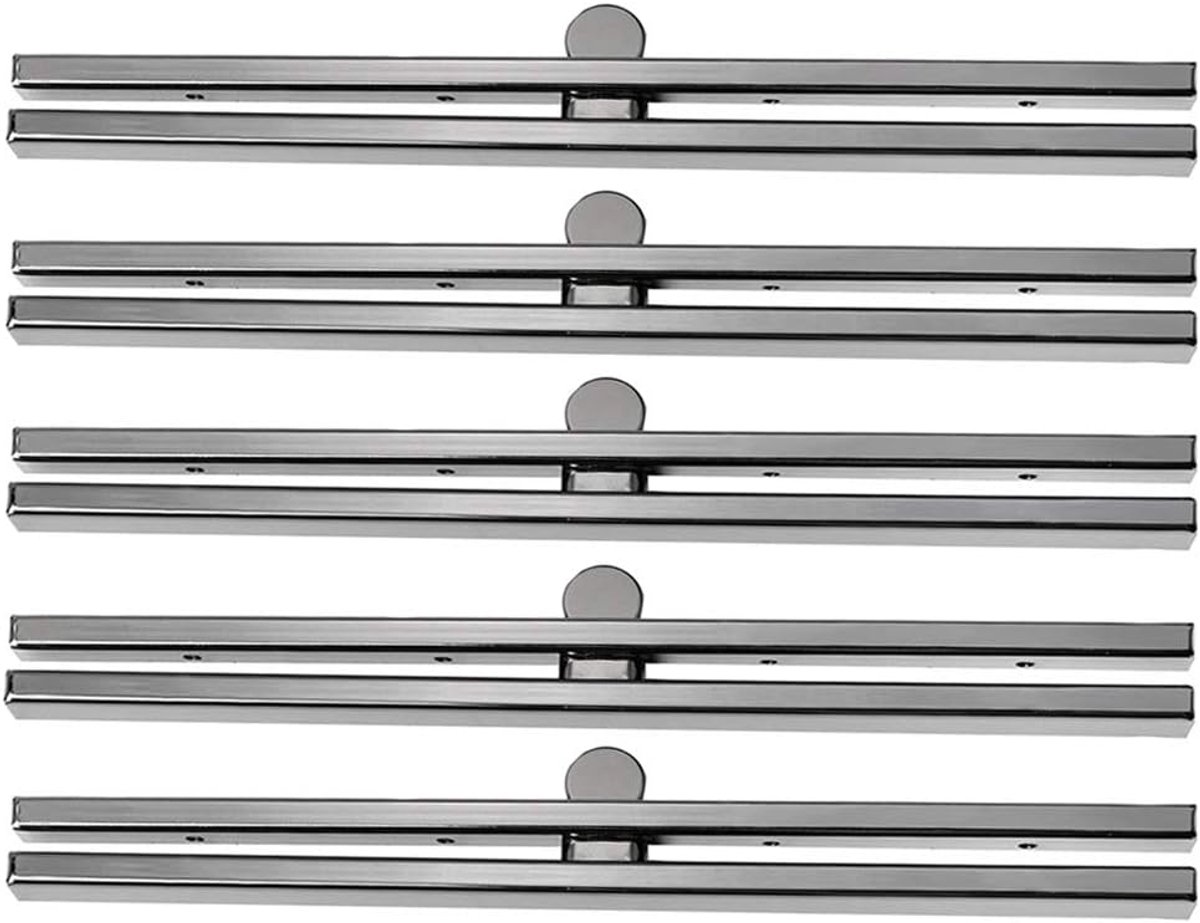 5 STKS Side Strip Schroef Goud Edge Strip Gouden Clip Side Edge Strip voor Gesp Tas Mickey Hoofd Rechte Zijzak Clip 19cm (Grijs)