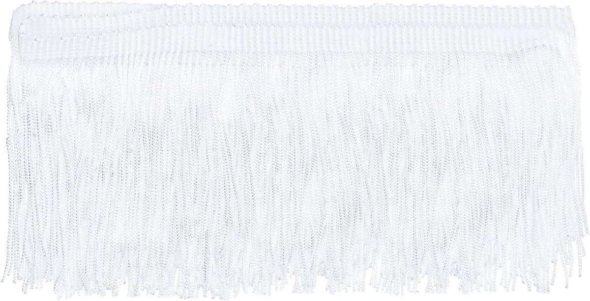 5 yards 10 cm ketting met franjes, trim kwastjes, naaien, trim franjes, polyester, trim band voor naaien, doe-het-zelf handwerk, kleding, lamp, decoratie, wit bleken