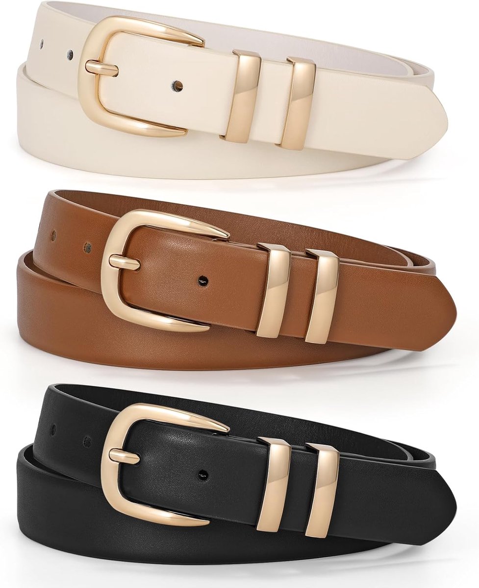 Casual leren riem voor jeans, modieuze PU-lederen riem met legering gesp
