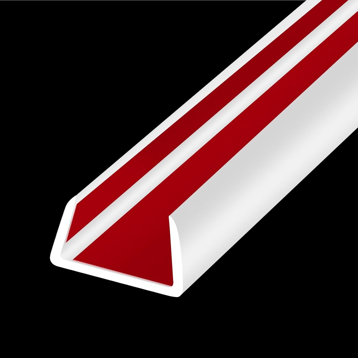 randafwerking, flexibele zelfklevende U-vormige afplakrand, 16 mm (5/8") breed U-kanaal randbeschermer, babyveilige randbeschermers voor hout, multiplex, meubels, 6 m (20 ft), wit
