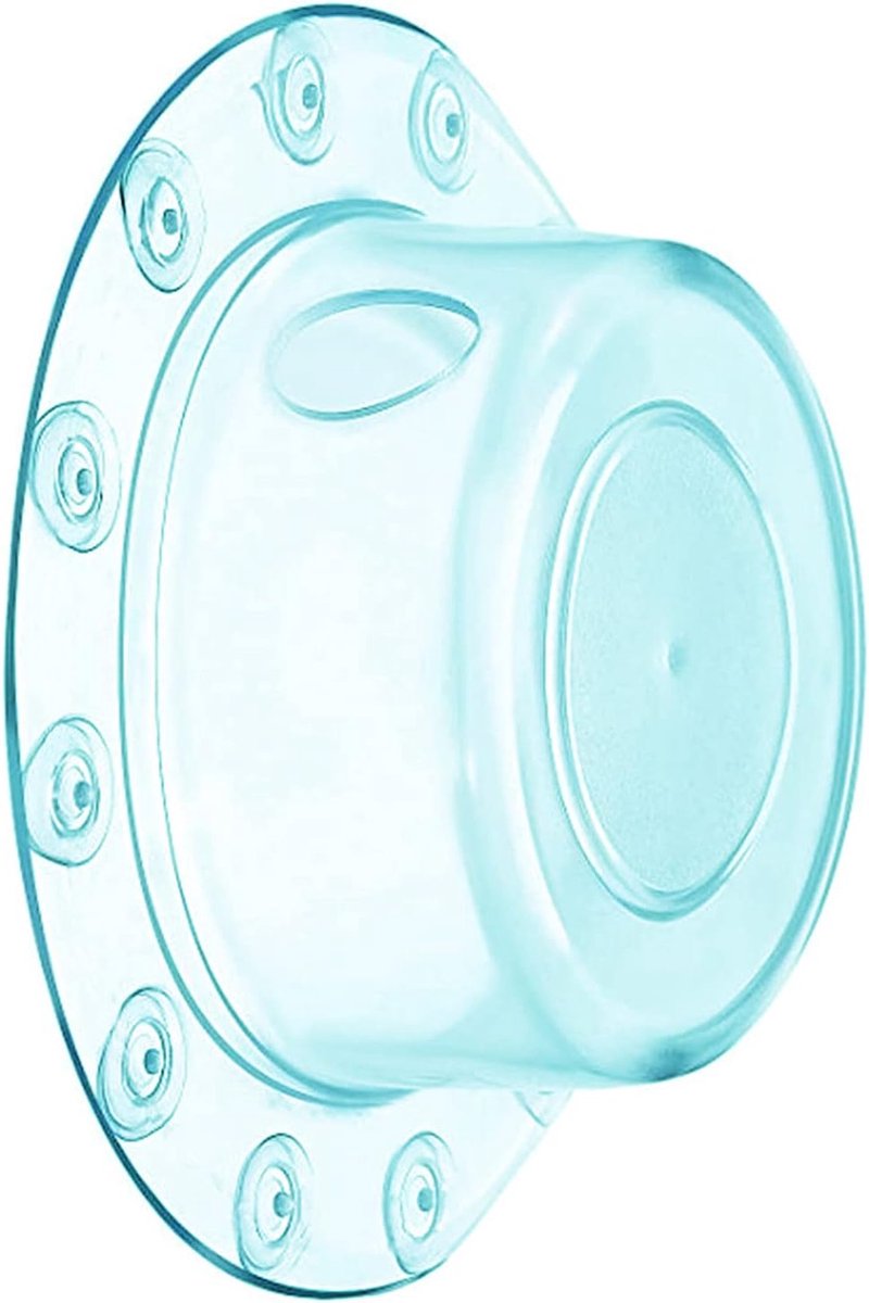 Overloopafdekking voor bad en diepe waterbaden, transparant blauw, met diepe afvoerafdekking en extra centimeters badwater voor warmere en comfortabele douche