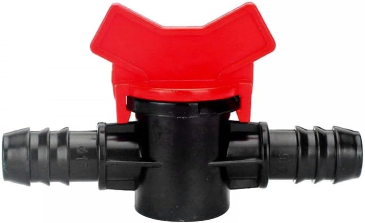 waterstroom regelventiel, kunststof druppelirrigatie schakelaar ventiel, slang buisventiel buisverbinding voor 12 mm/16 mm/12 mm tot 16 mm slang