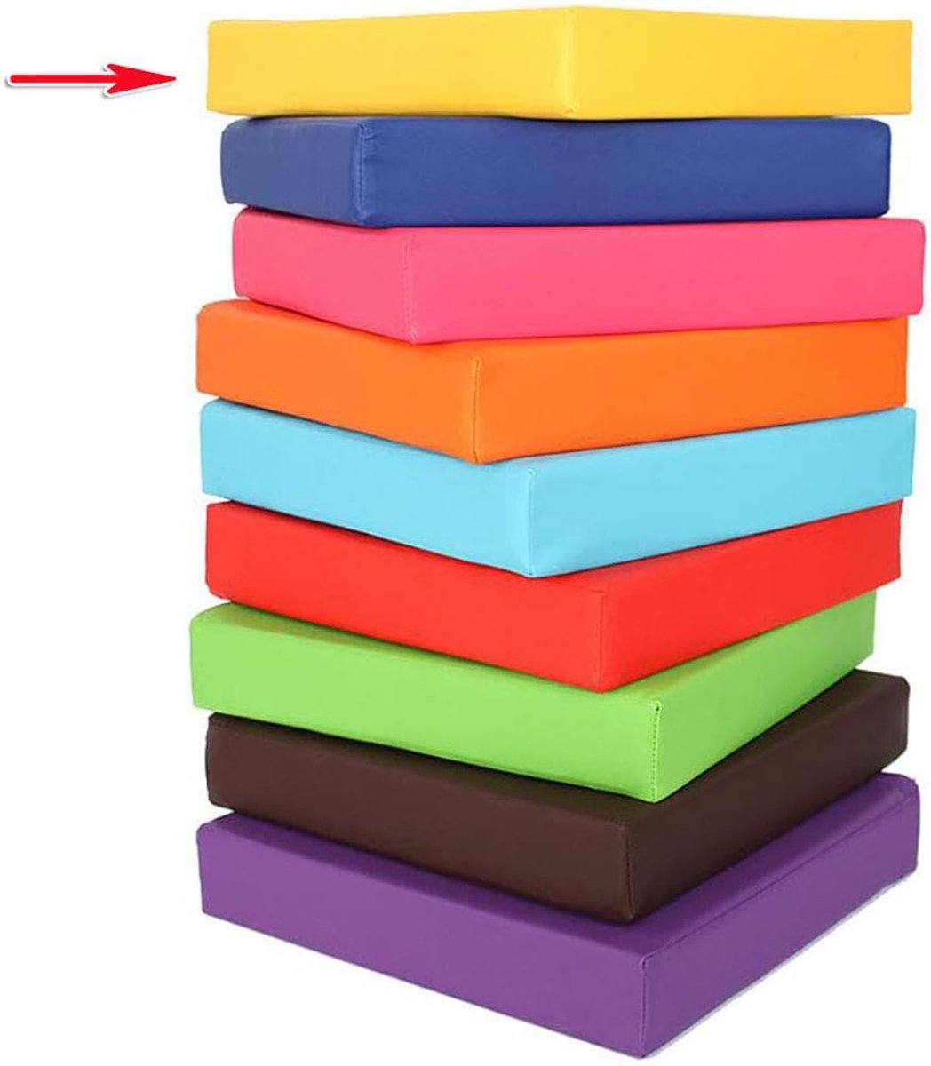 wangk Antislip bankkussen met stropdas, zachte ligstoel kussen bank schommel kussens, waterdichte antislip settee kussen antislip rechthoek bankkussen-geel 100×30×5cm (39×12×2in)