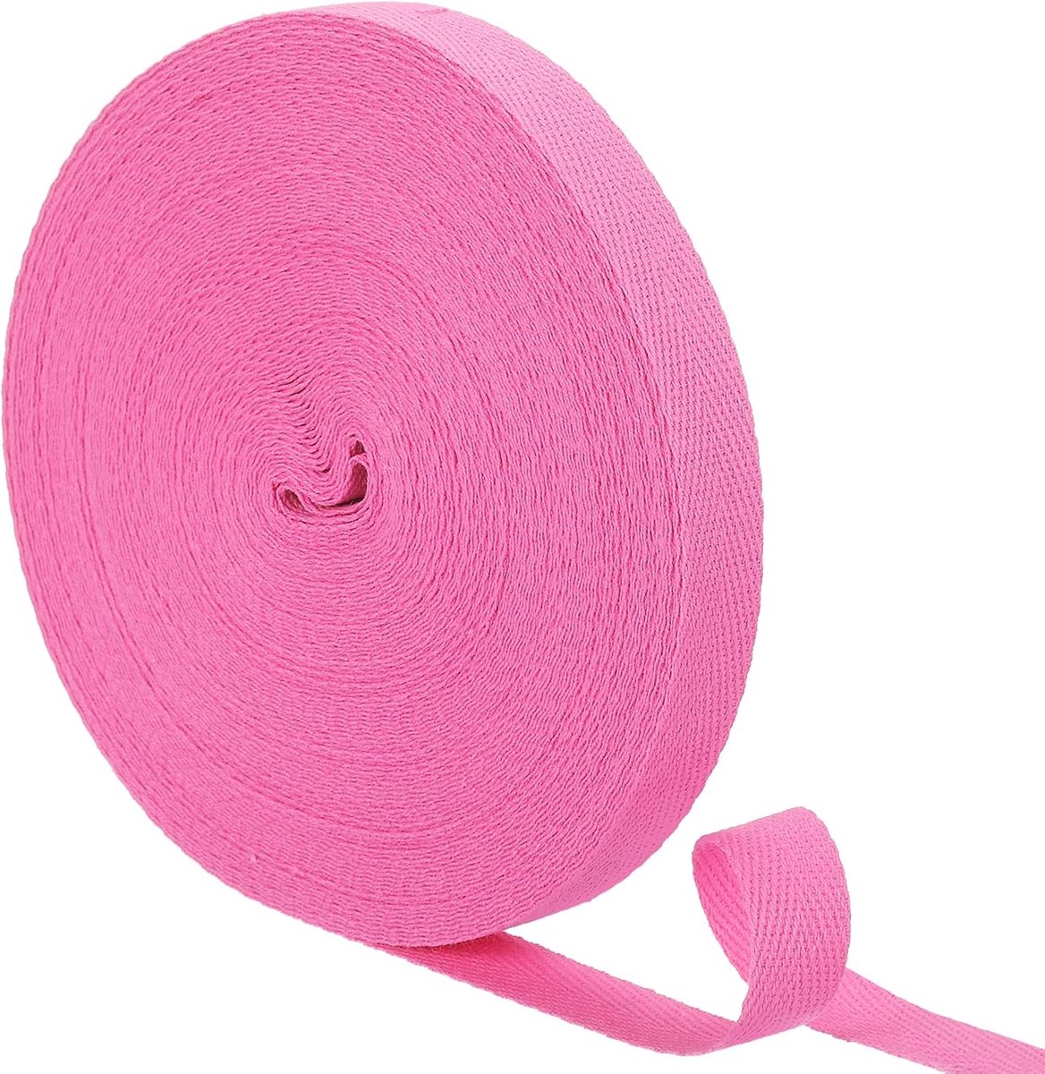 23 Iarde Twill-lint van katoen, visgraatlint 5/8 inch voor kleding, naaien, knutselen (roze roze)
