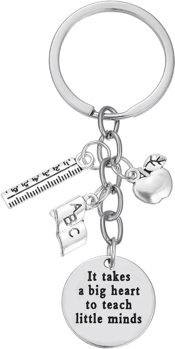 Leraar waardewaardering voor vrouwen mannen hart te nemen om kleine hoofden sleutelhanger sieraden cadeau voor leraren oogstdankfeest geschenken sleutelhanger mentoren leraren