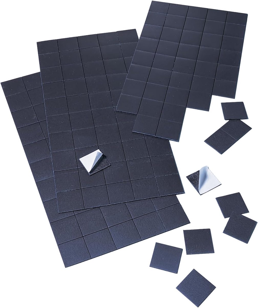 GmbH MPL22SB magneetplaatjes zelfklevend, 20 x 20 mm, 50 stuks, zwart