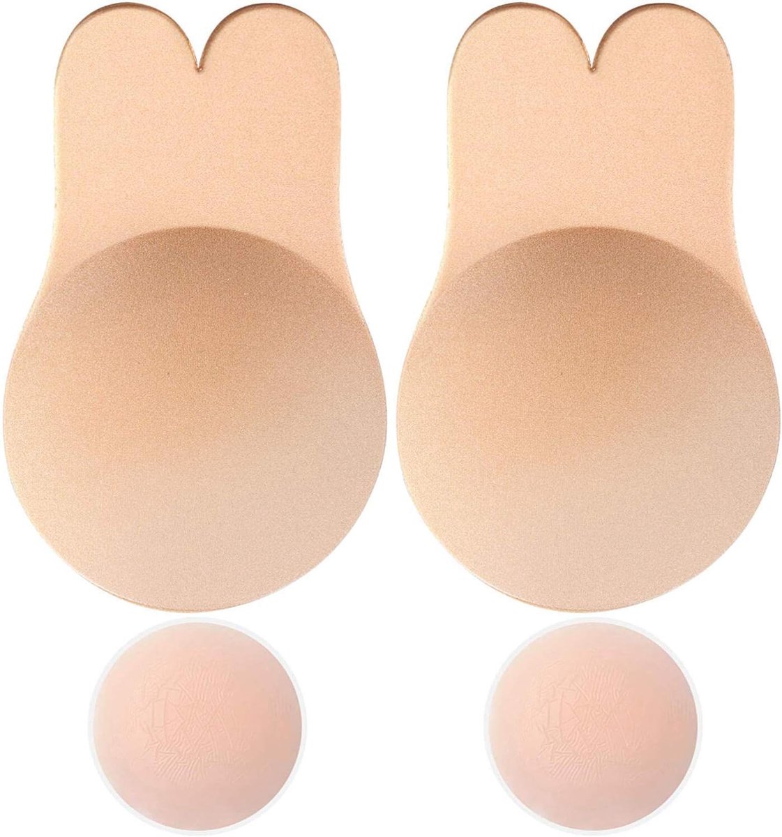 Push-up zelfklevende siliconen onzichtbare konijnenbeha herbruikbare liftende beha cups tepel cover