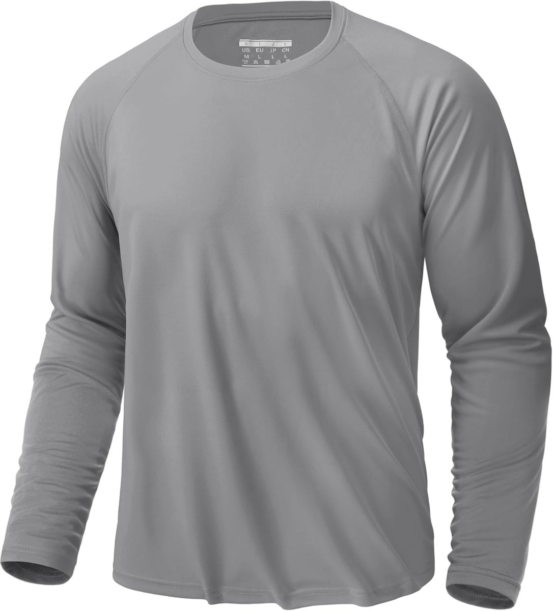 Heren shirt UV-bescherming UPF 50+ lange mouwen functioneel shirt sneldrogend comfort zomer outdoor shirt wandelen joggen beschermende kleding loopshirt