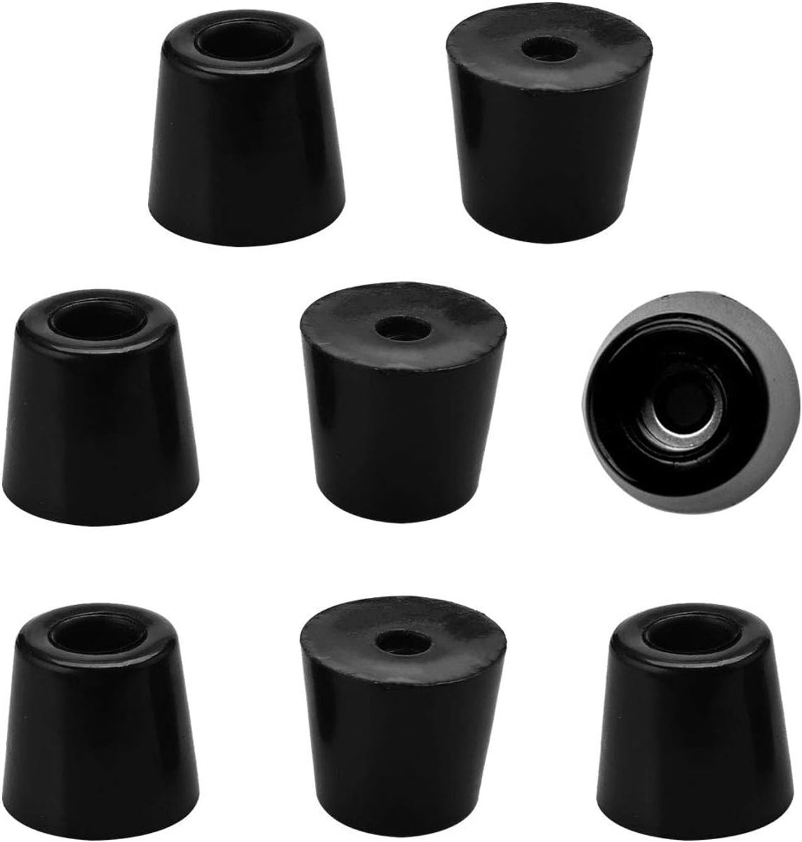 sourcing map Rubberen voeten, 8 stuks, bumpers, poten voor tafel, stoel, poten en paddens, met metalen sluitring D19x14xH17mm