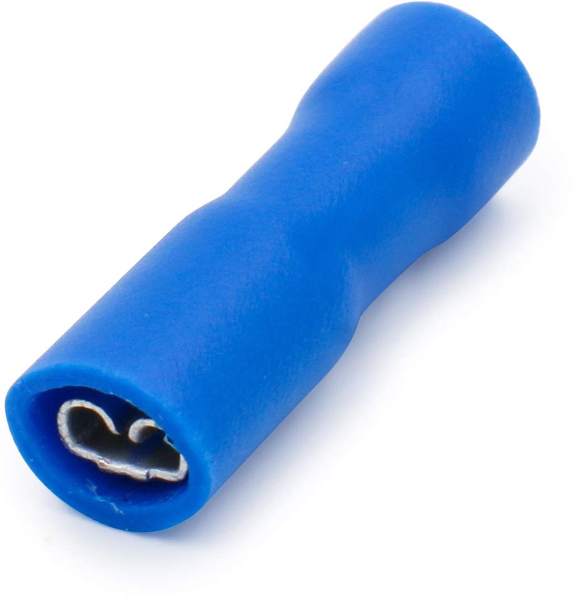 Vrouwelijke Quick Disconnects Vinyl Volledig Geïsoleerde 2,8 x 0,5 mm Kabelterminal voor 1,5-2,5 mm² (16-14 AWG) Blauw 100 stuks