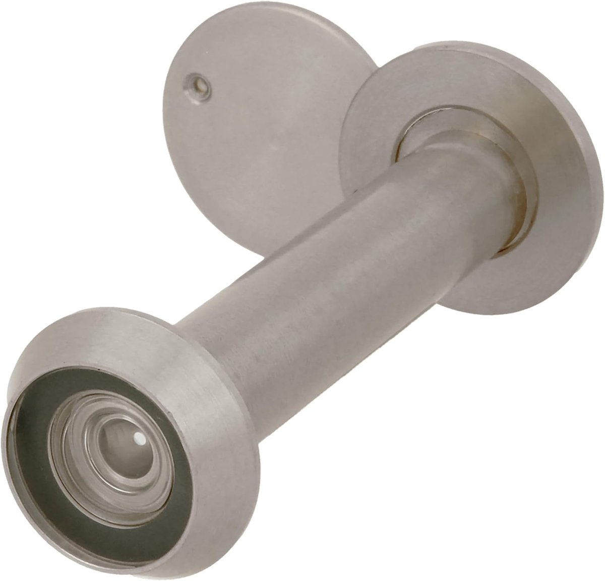 - Kijkgaatje Mod. 3 met Superhoeklens voor binnen- en buitendeuren 3-14 Aluminium in zilverkleur - Messing - Afmetingen: Diameter 14 mm - Deurdikte: 70-110 mm