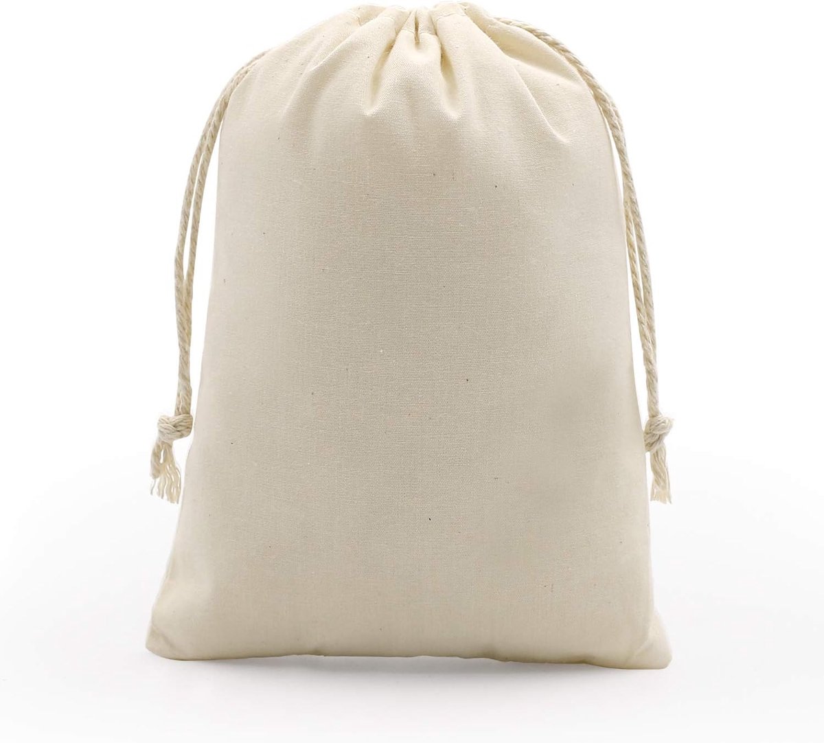 20 stuks katoenen mousseline zakken, medium witte katoenen tas geschenkzakje met trekkoord herbruikbare verpakking opbergzakken voor bruiloft, feest, verjaardag (13 x 18 cm)