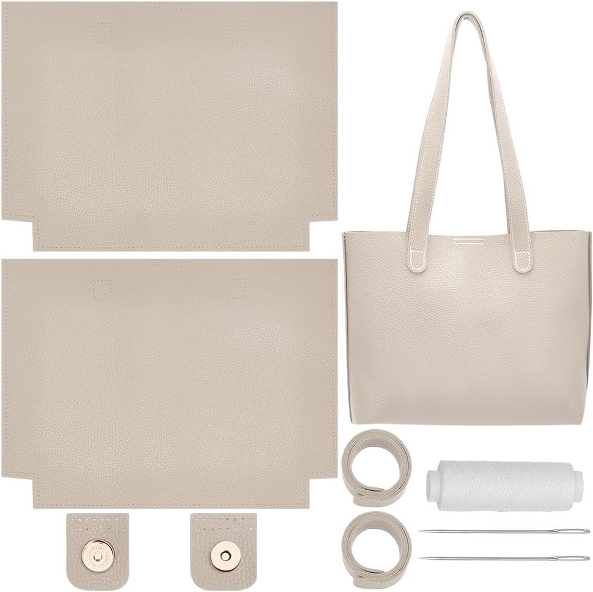 Schoudertassen voor dames, doe-het-zelf PU-lederen handtassen, handgemaakte sets voor Kerstmis, Moederdag, verjaardag, imitatieleer, draagtas, naai-accessoires voor doe-het-zelf portemonnee,
