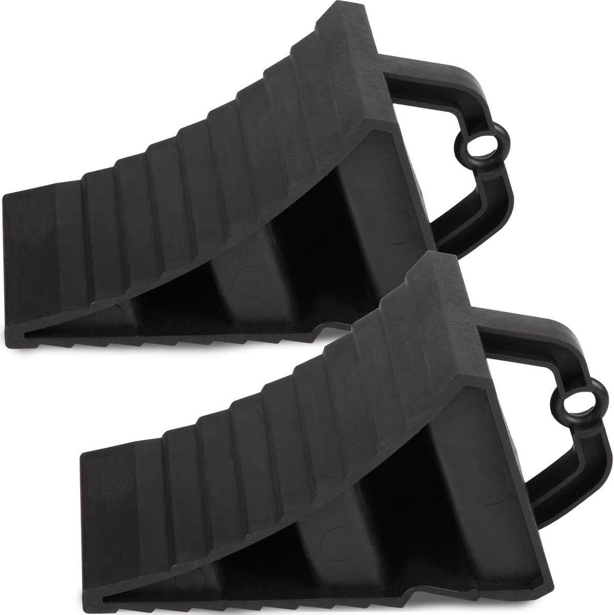 2 stuks onderlegwig van kunststof met handvat, wielwig, remwig voor auto, aanhanger, caravan, camper
