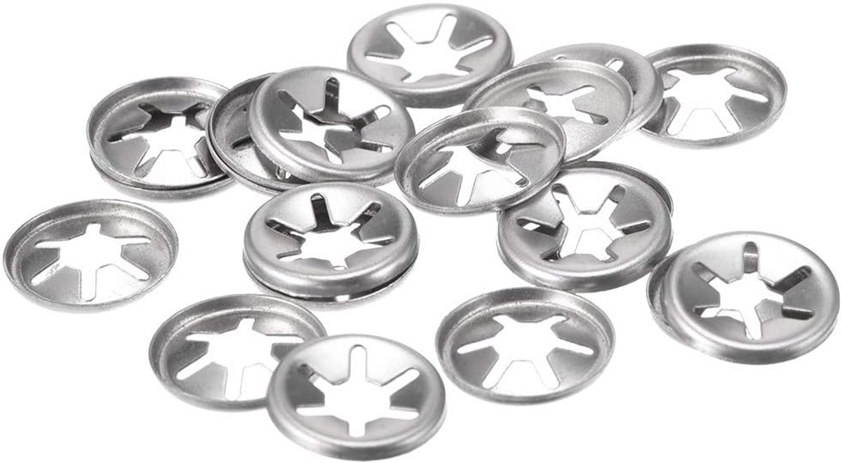Borgringen 5,1 mm binnendiameter 15 mm buitendiameter. Binnentand Borgringen Druk Vergrendeling Clip 304 roestvrij staal